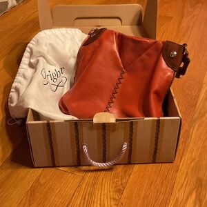 Brighton Orange and Brown Handbag, great condition